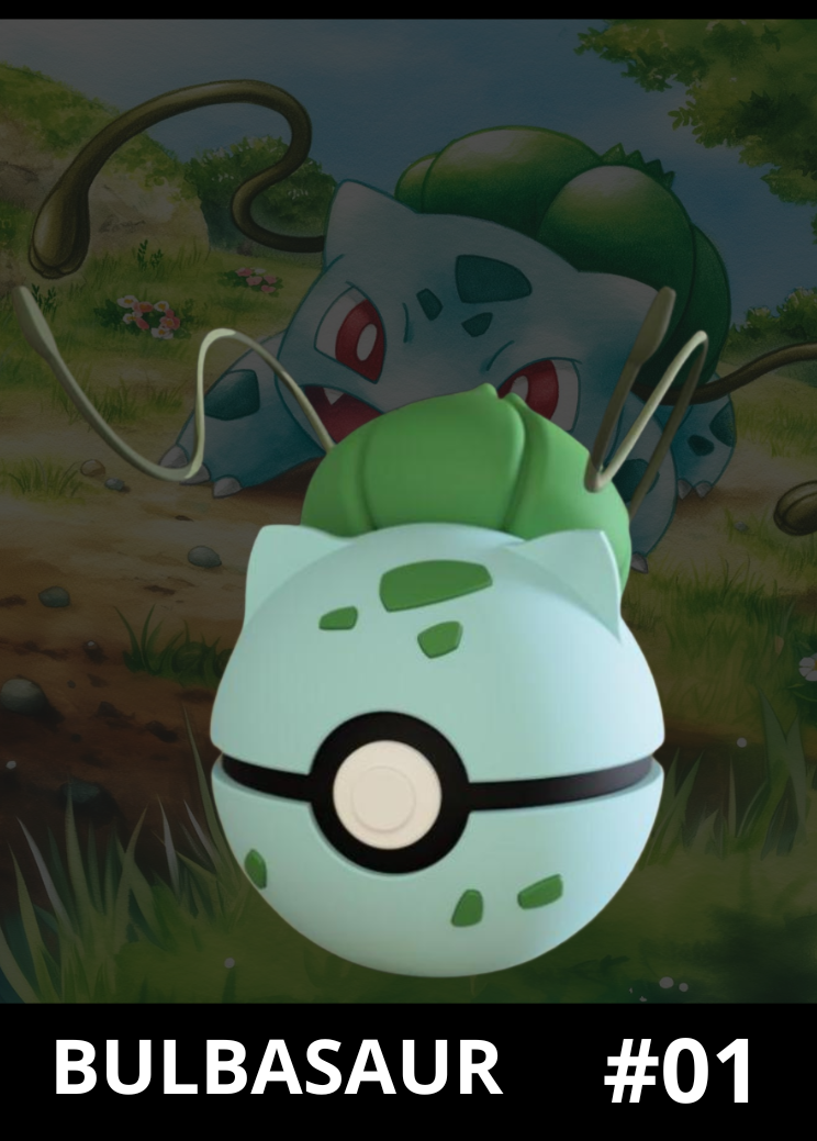 Pokéball de Bulbasaur impresa en 3D - Pokeremmicias