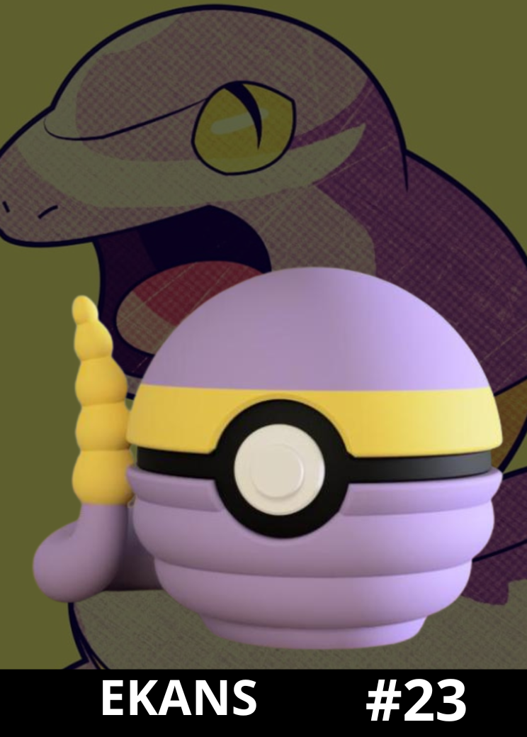 Pokéball de Ekans impresa en 3D - Pokeremmicias