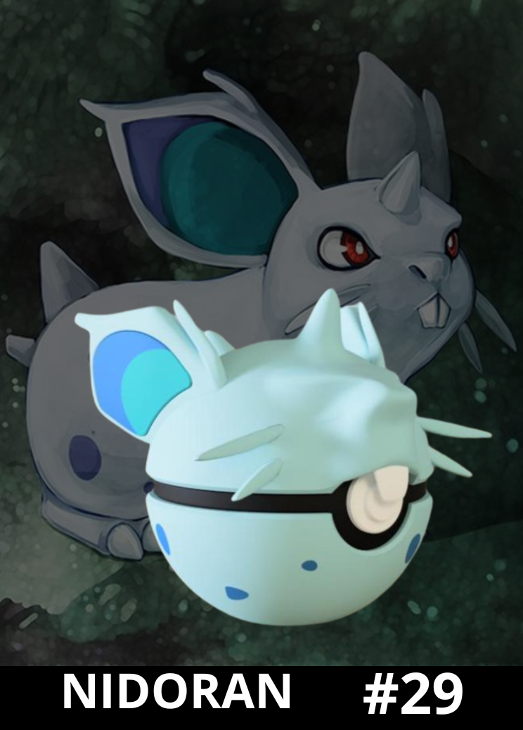 Pokéball de Nidoran hembra impresa en 3D - Pokeremmicias