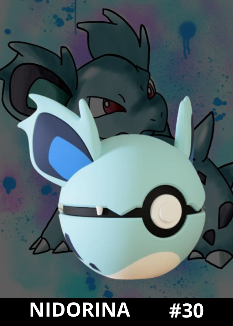 Pokéball de Nidorina impresa en 3D - Pokeremmicias