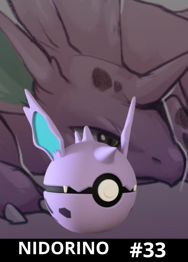 Pokéball de Nidorino impresa en 3D - Pokeremmicias
