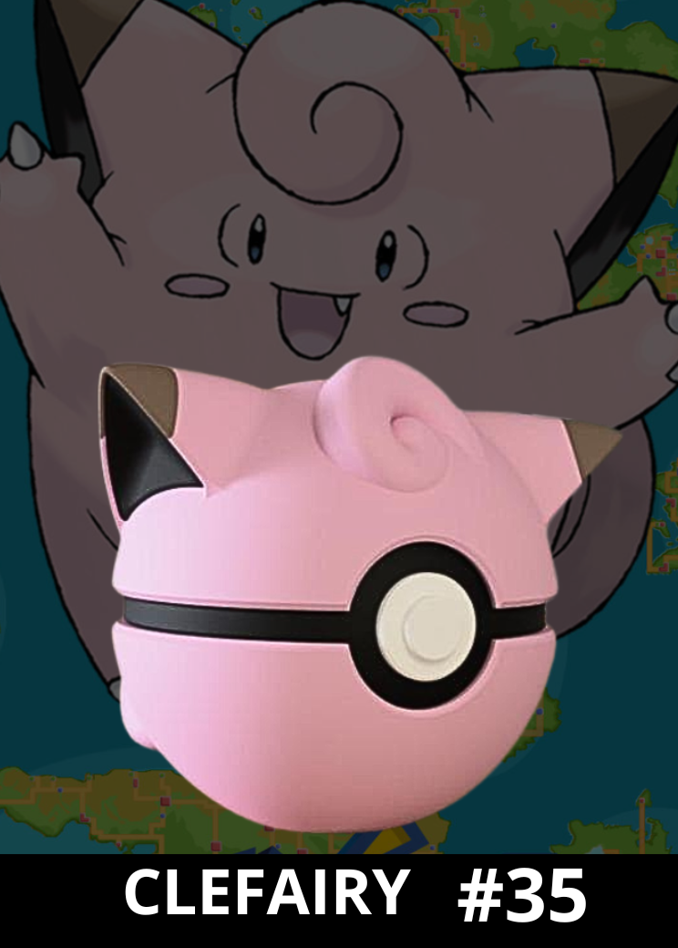 Pokéball de Clefairy impresa en 3D - Pokeremmicias