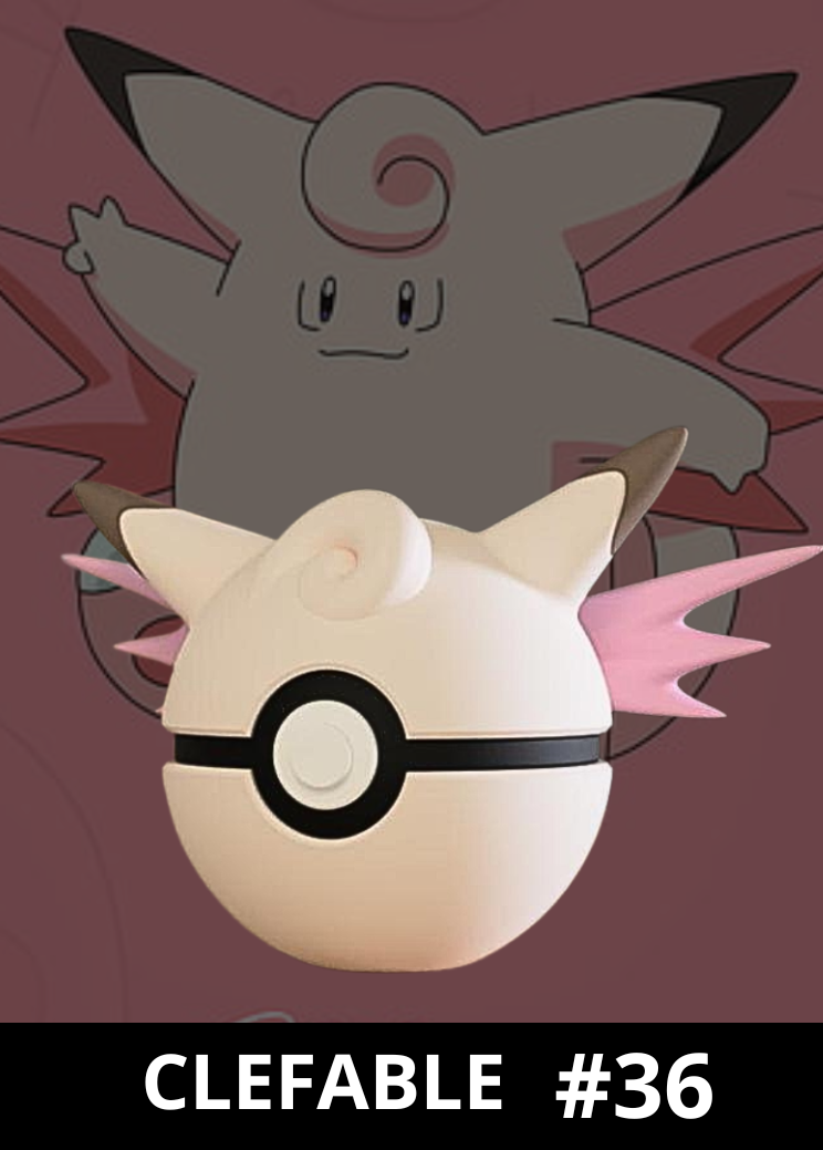 Pokéball de Clefable impresa en 3D - Pokeremmicias