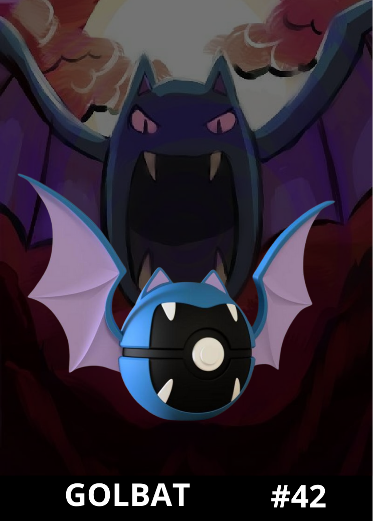 Pokéball de Golbat impresa en 3D - Pokeremmicias