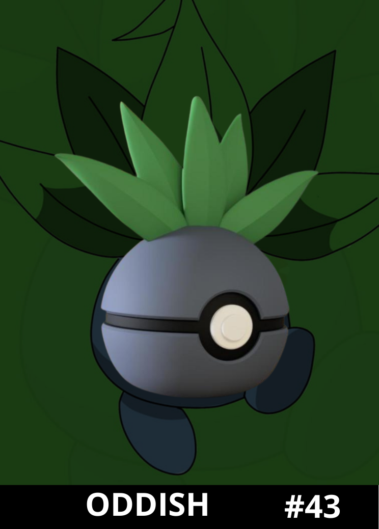 Pokéball de Oddish impresa en 3D - Pokeremmicias