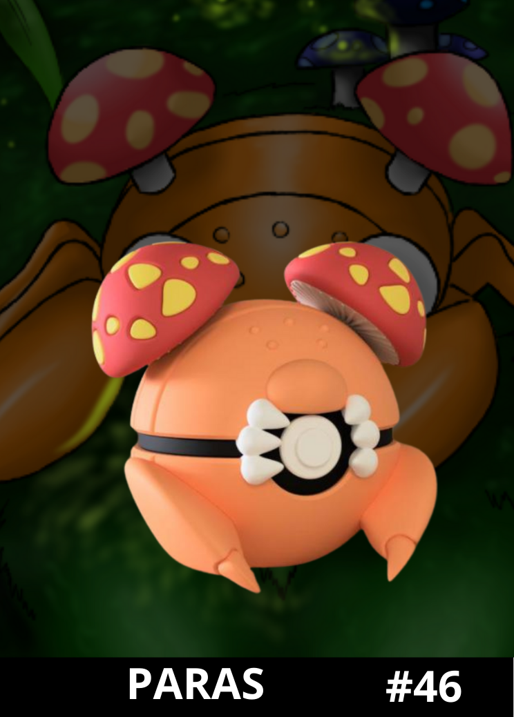 Pokéball de Paras impresa en 3D - Pokeremmicias