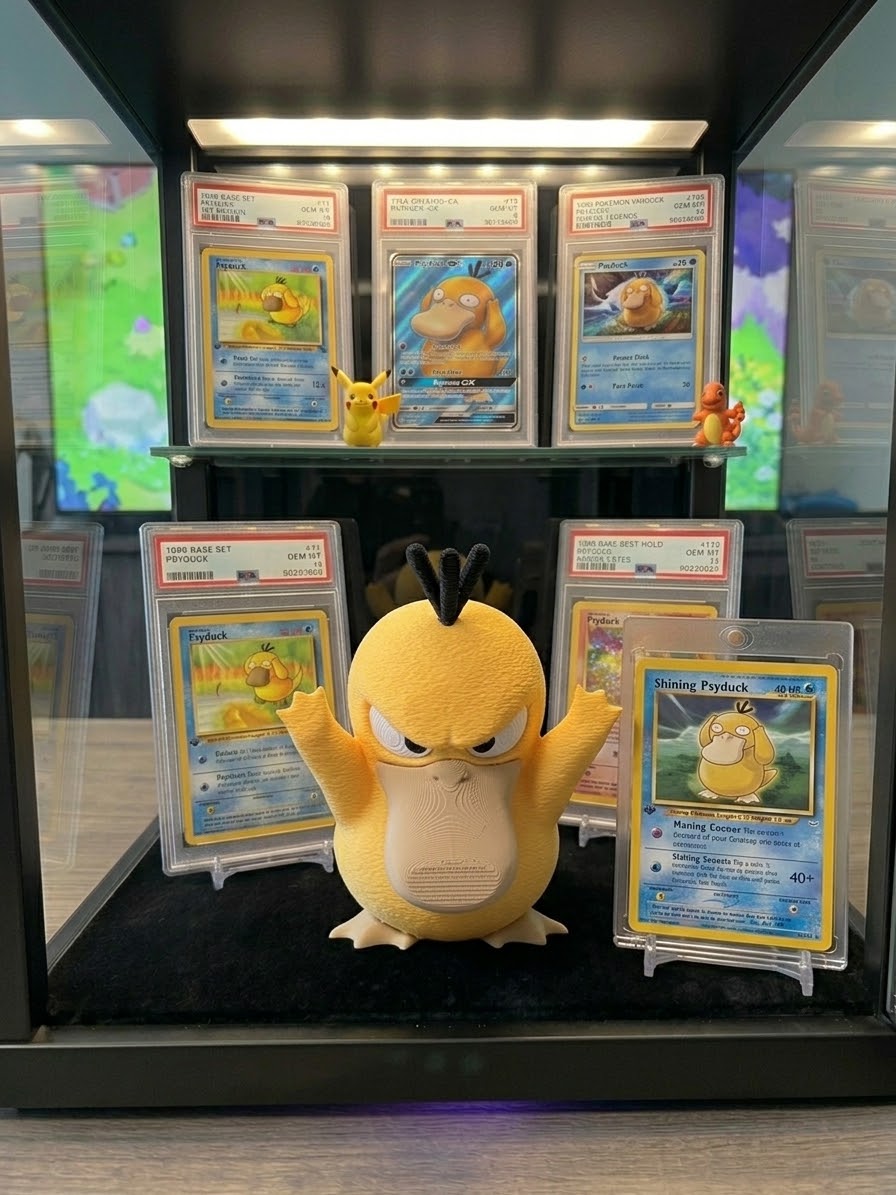 Pokewindow de Psyduck impreso en 3D, detalle - Pokeremmicias