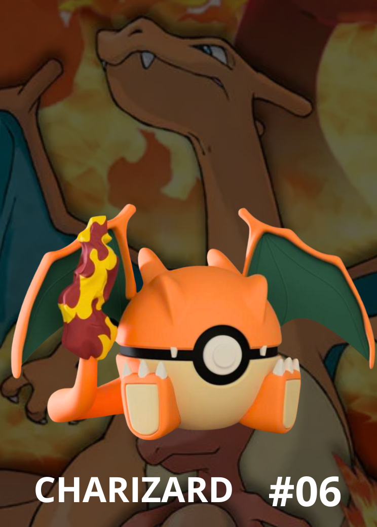 Pokéball de Charizard impresa en 3D - Pokeremmicias